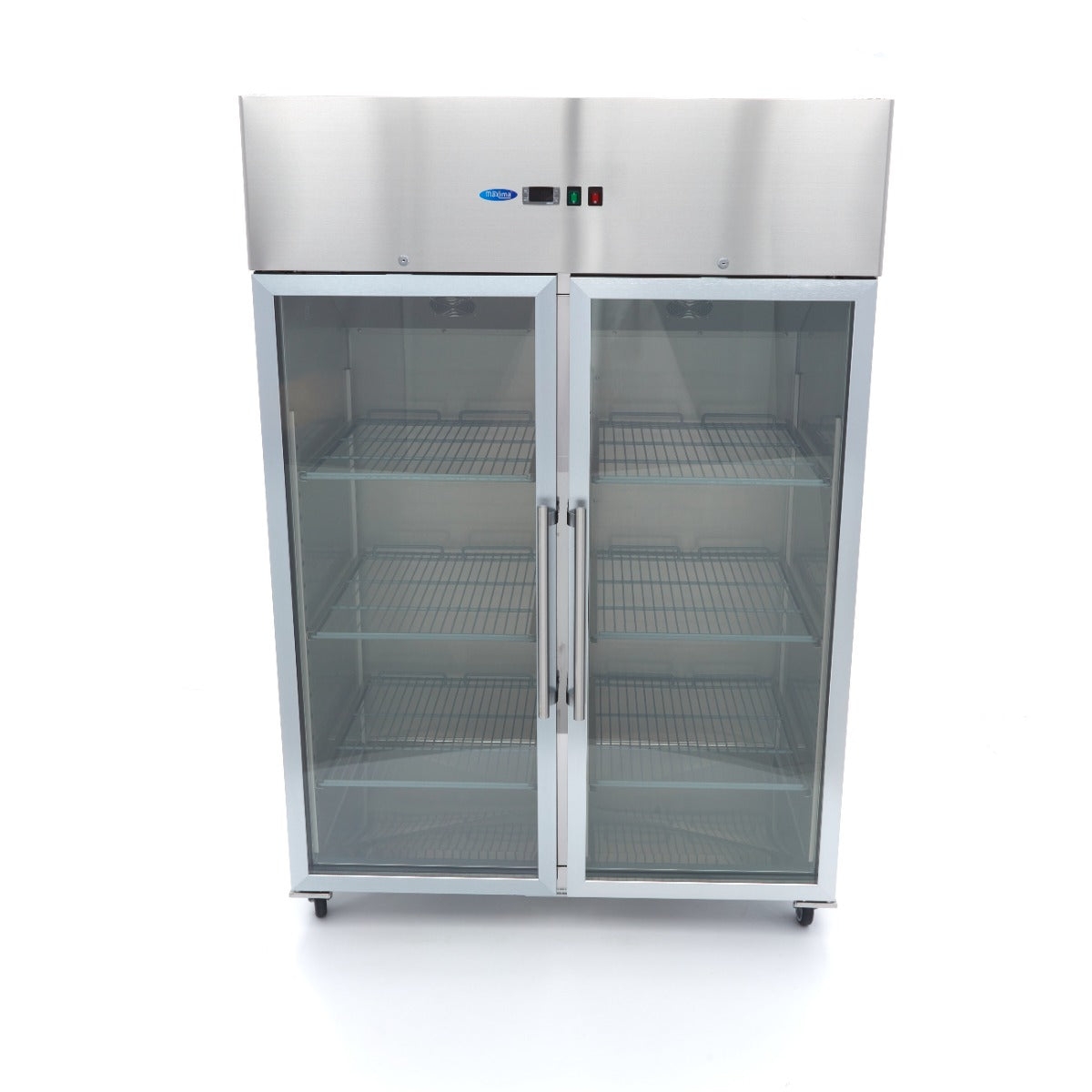Freezer - 1200L - 6 Adjustable Shelves (2/1GN) - Stainless Steel - with Glass Door