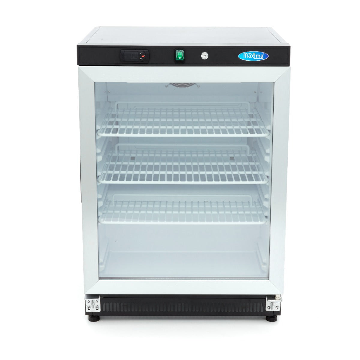 Fridge - 200L - Black - with Glass Door
