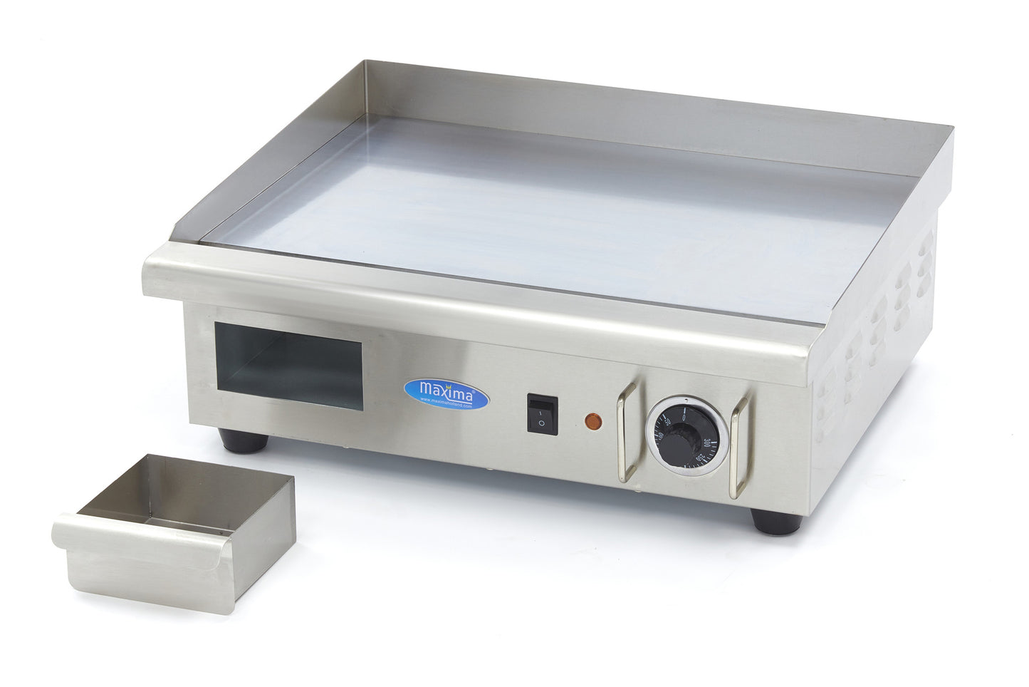 Griddle - Smooth Chrome - 55cm - incl Drip tray