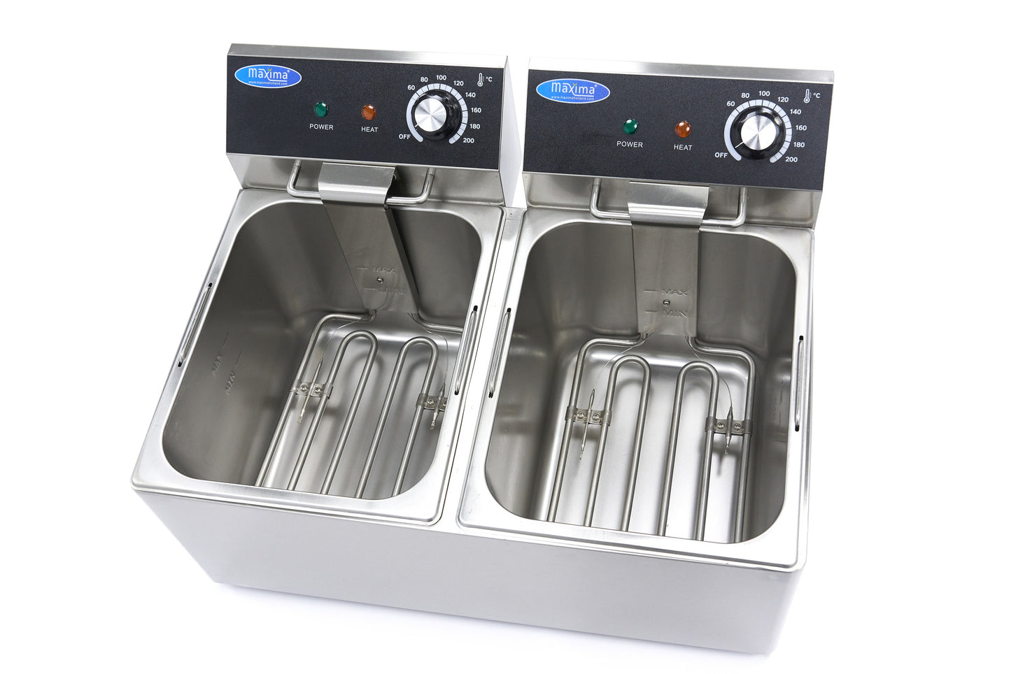 Deep Fryer - 2 x 8L - 2 Baskets - up to 2,8kg of Fries