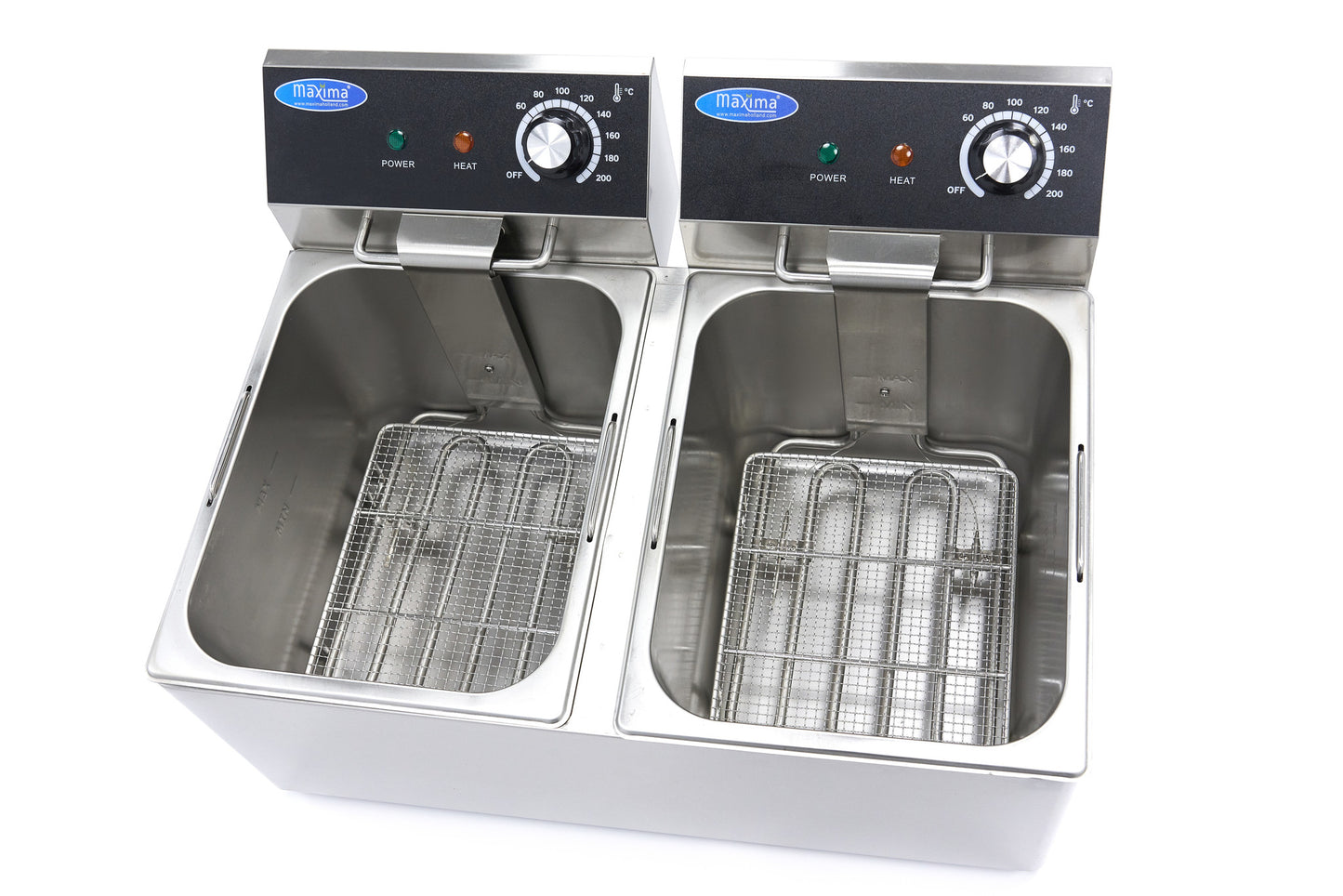 Deep Fryer - 2 x 8L - 2 Baskets - up to 2,8kg of Fries