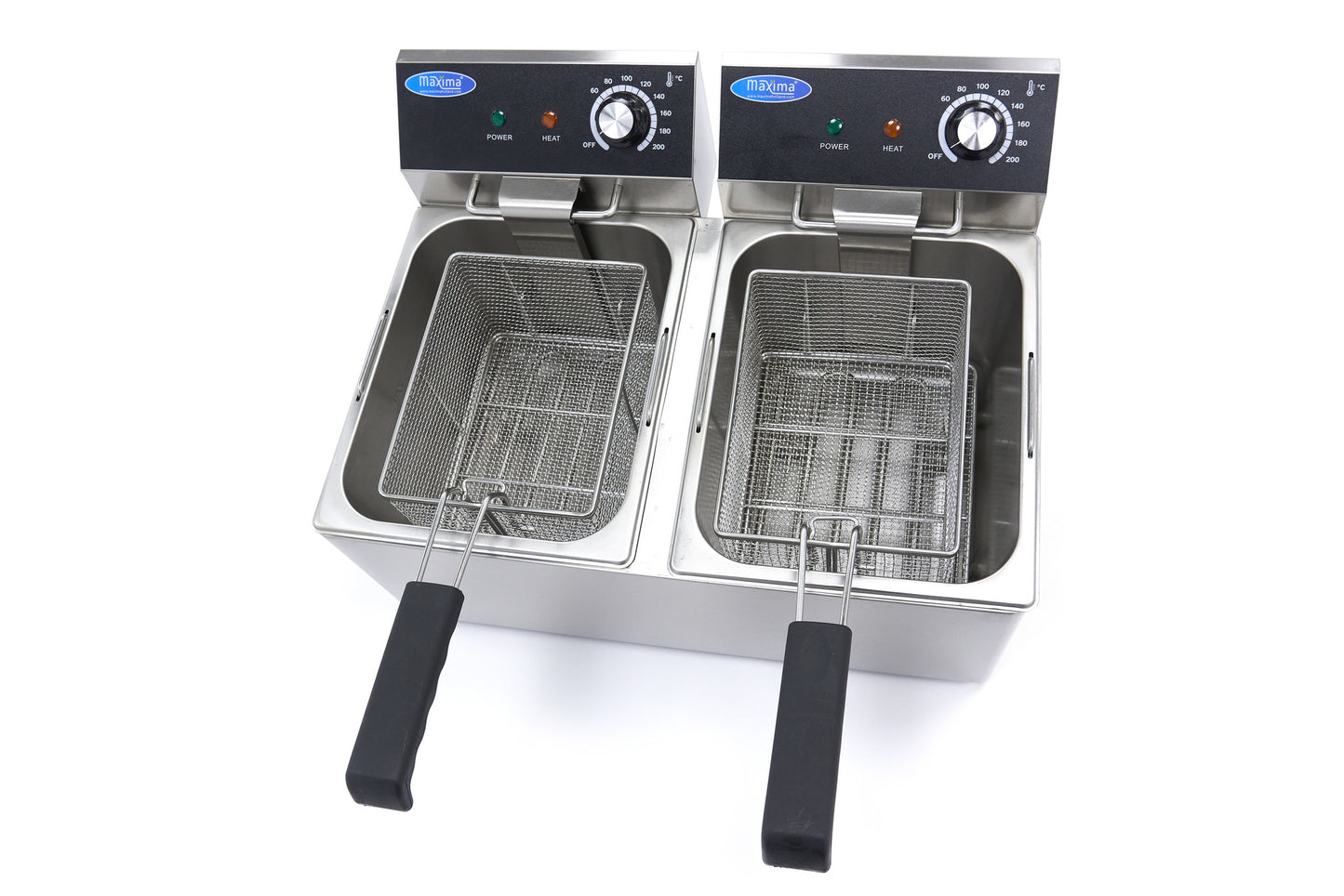 Deep Fryer - 2 x 8L - 2 Baskets - up to 2,8kg of Fries