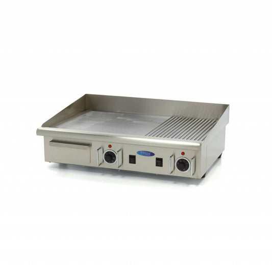 Griddle - Half Grooved - 73cm - incl Drip Tray - 400V
