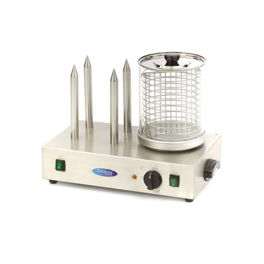 Hot Dog Warmer - Ø20 x 24cm - Dishwasher Safe - with 4 Spikes