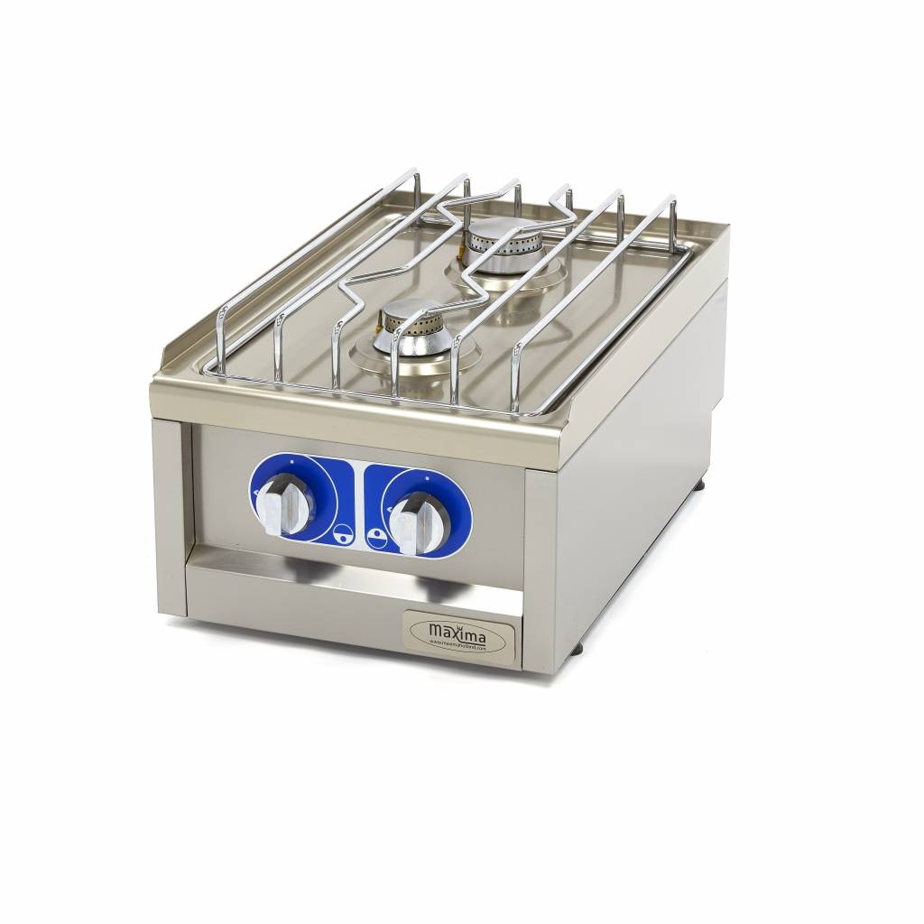 Commercial Grade Cooker - 2 Burners - Single Unit - 60cm Deep - Gas