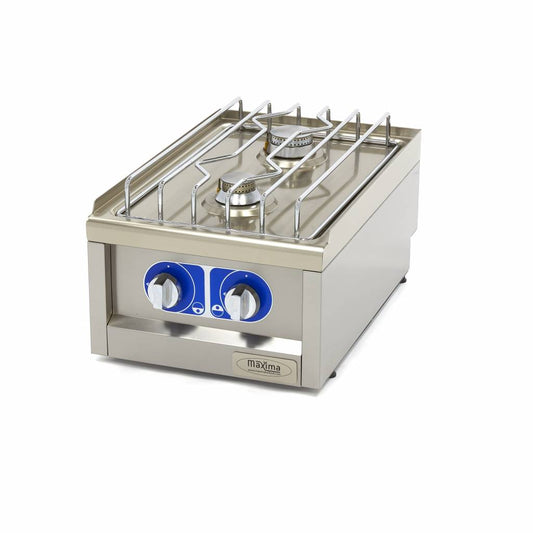 Commercial Grade Cooker - 2 Burners - Single Unit - 60cm Deep - Gas