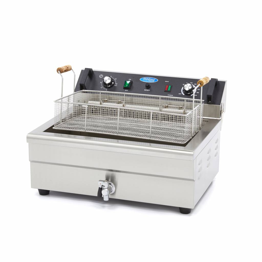 Deep Fryer - 20L - 1 Basket - with Drain Tap