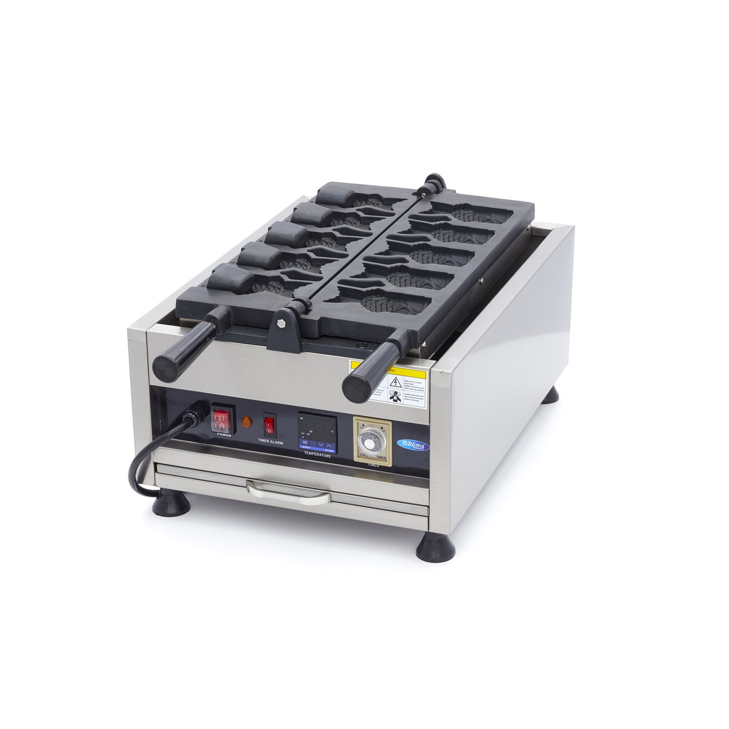 waffle-maker---5-taiyaki-/-fish-shapes---rotatable---digital