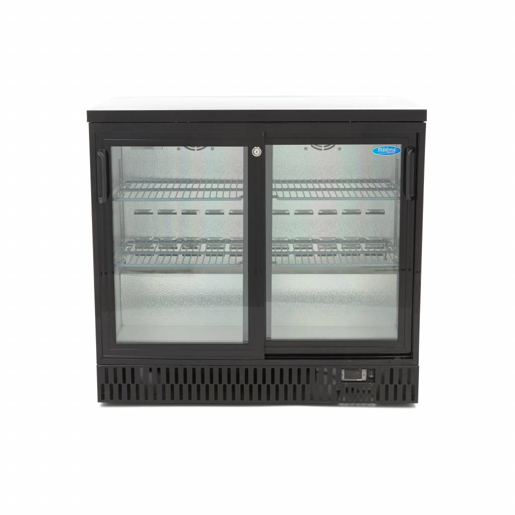 Drinks Fridge - 2 Sliding Doors - 4 Adjustable Shelves