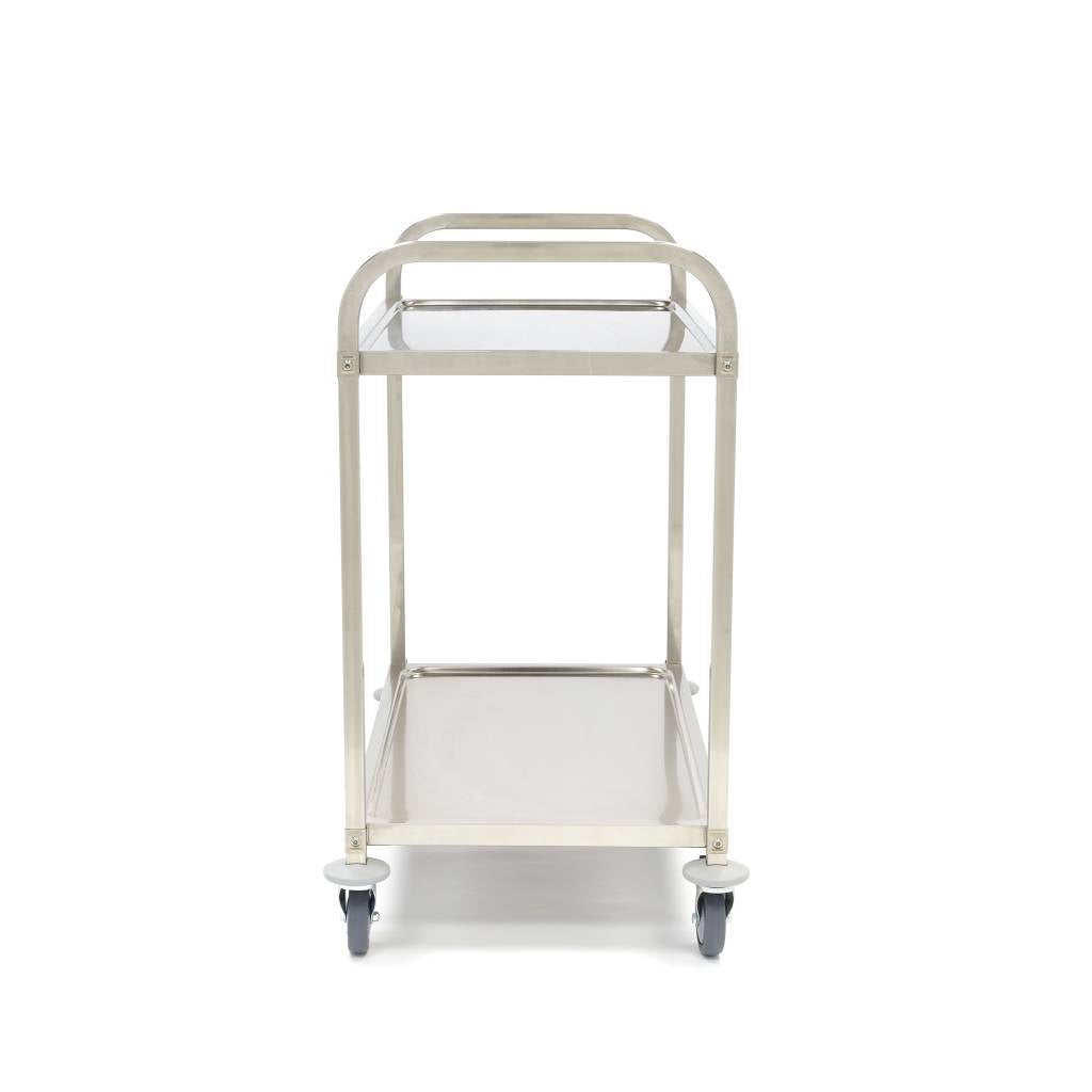 Stainless Steel Serving Trolley - 2 Shelves