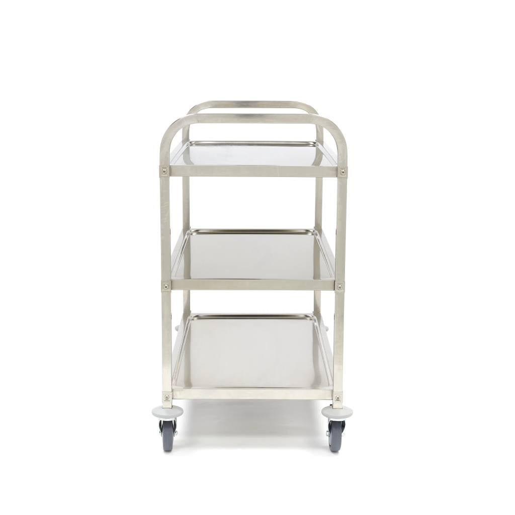 Stainless Steel Serving Trolley - 3 Shelves