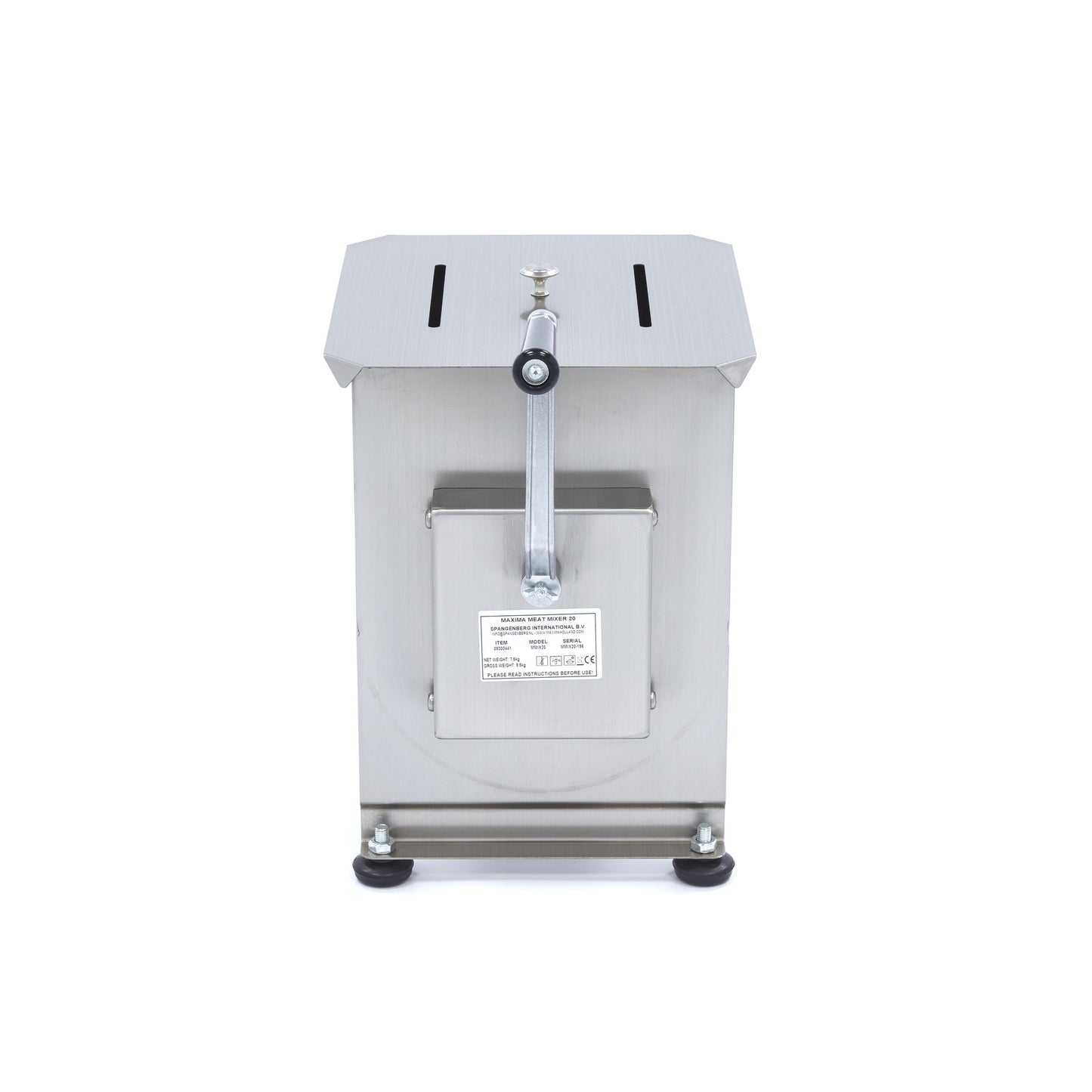 Meat Mixer - 20L - 16kg Meat - Single Axle - Manual