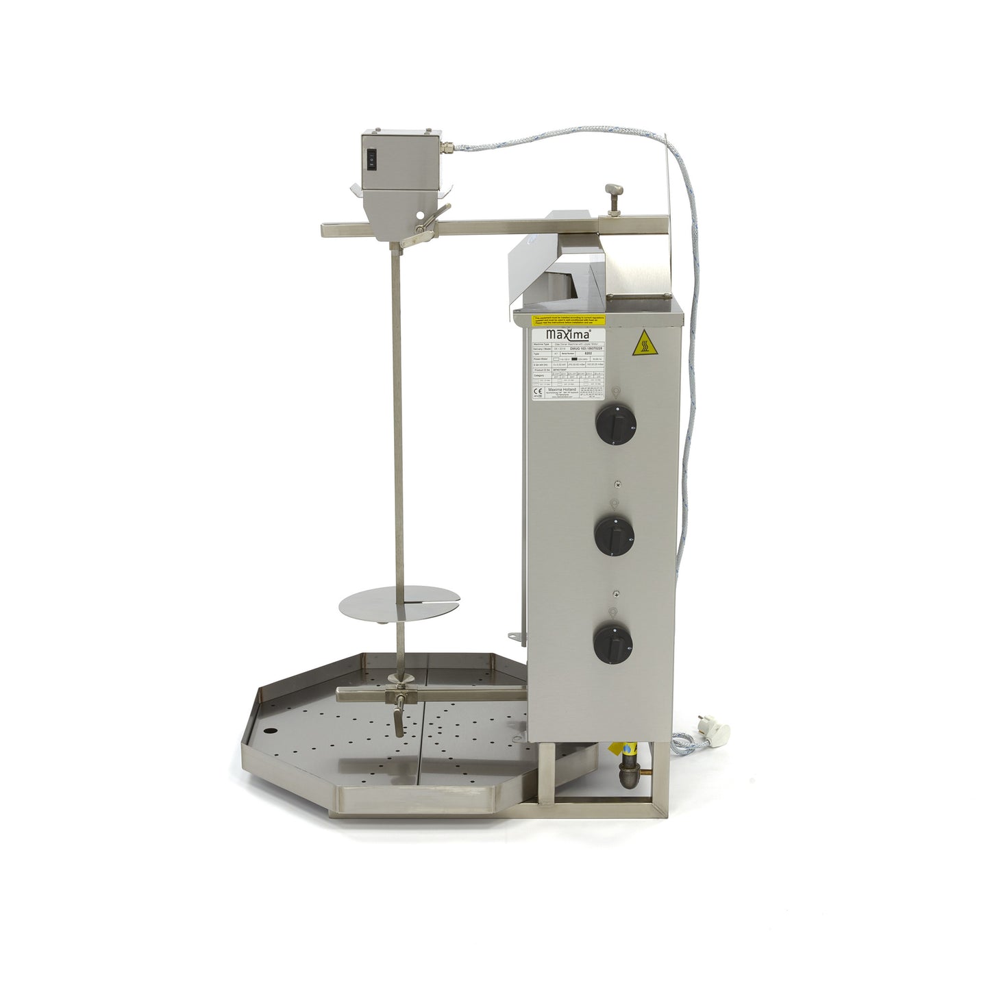 Kebab Grill - 3 Burners - 30kg Meat - Gas