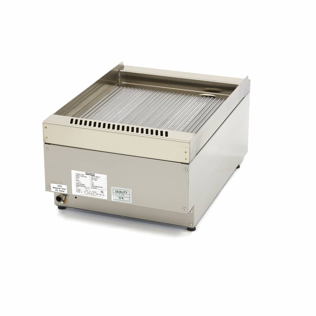 Commercial Grade Griddle - Grooved - Single Unit - 60cm Deep - Gas