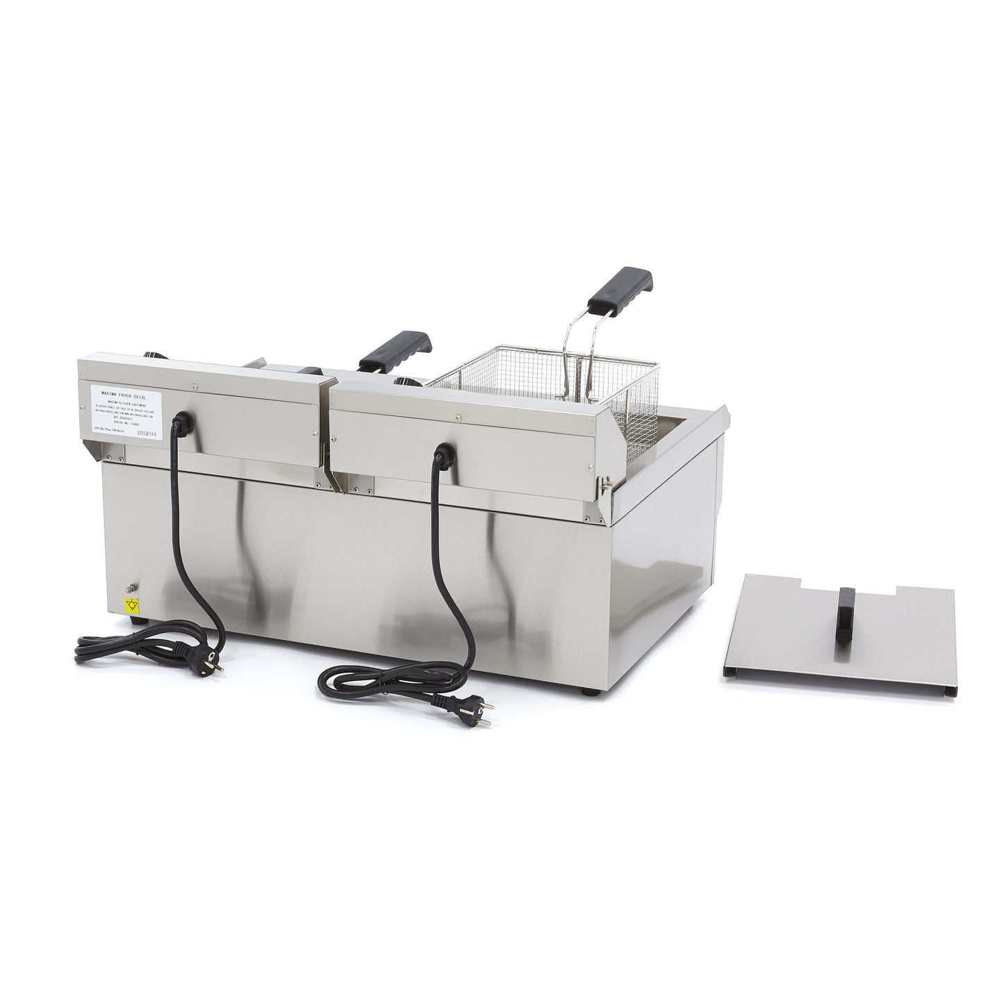 Deep Fryer - 2 x 16L - 2 Baskets - with Drain Tap
