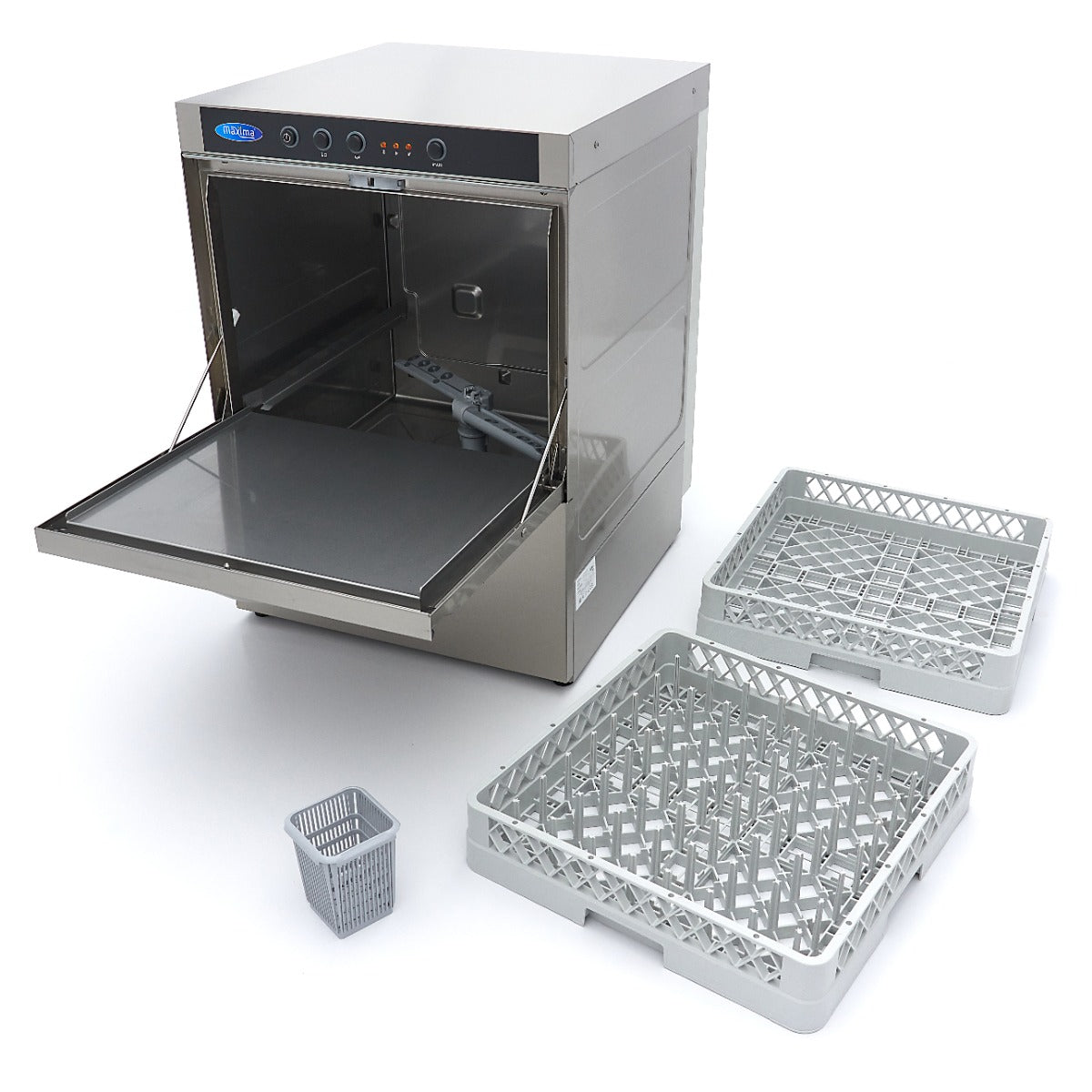 Undercounter Dishwasher - 50 x 50cm - with Drain, Rinse Aid and Soap Pumps - 230V