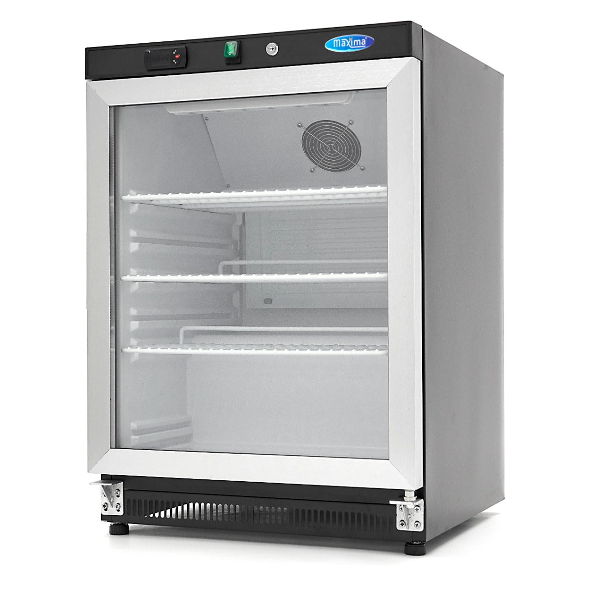 Fridge - 200L - Black - with Glass Door