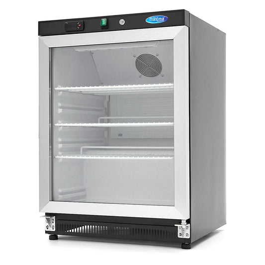 Fridge - 200L - Black - with Glass Door