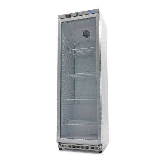 Fridge - 400L - Stainless Steel - with Glass Door