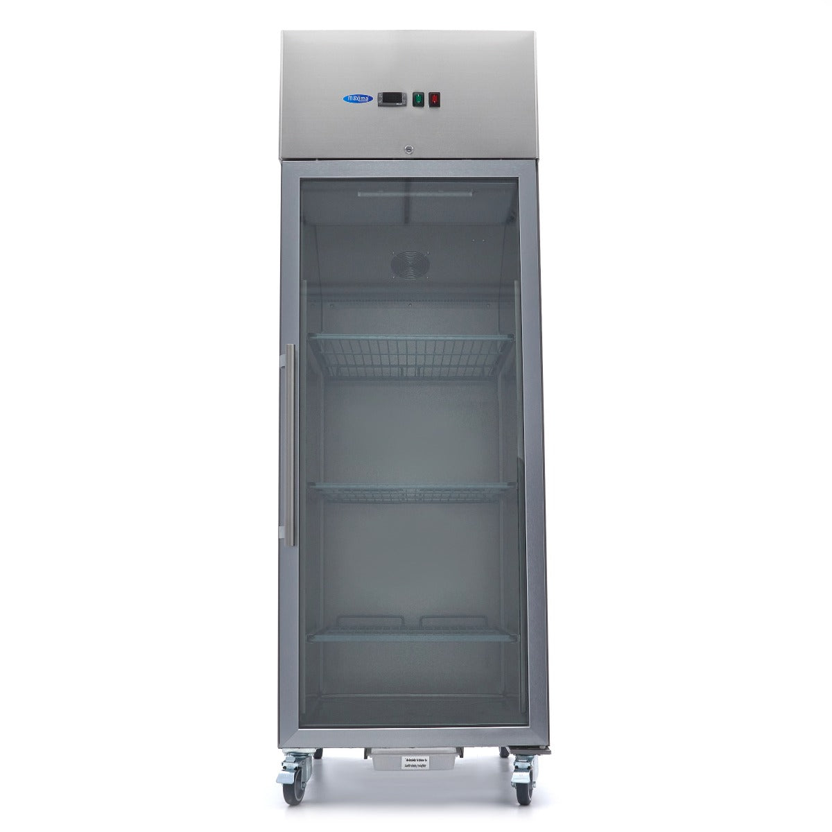 Freezer - 600L - 3 Adjustable Shelves (2/1GN) - Stainless Steel - with Glass Door