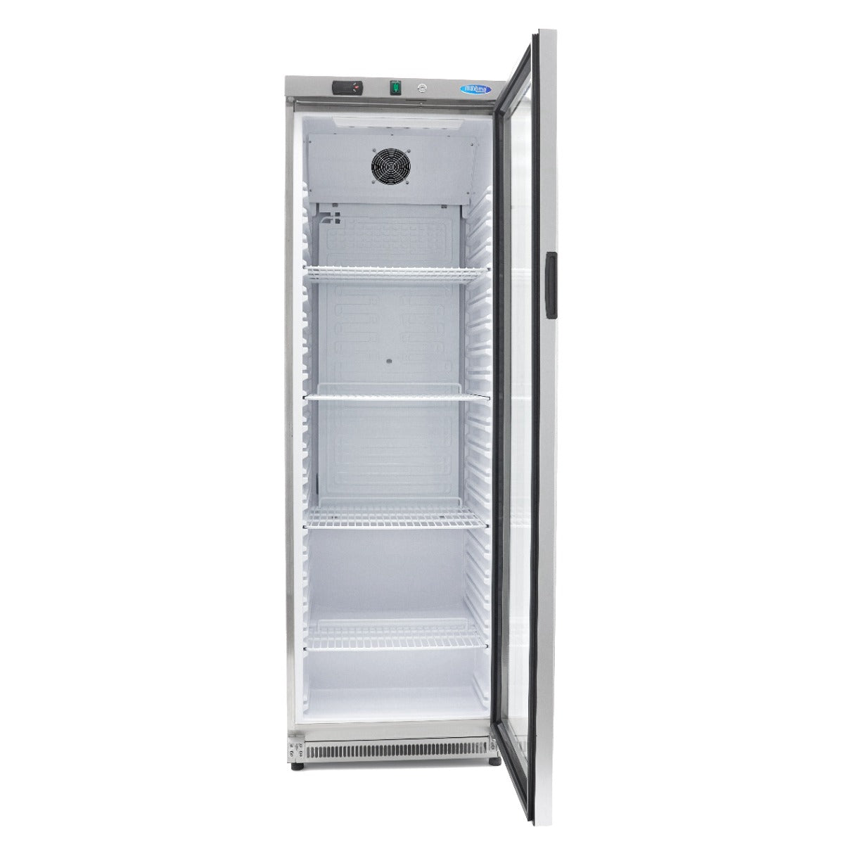 Fridge - 400L - Stainless Steel - with Glass Door