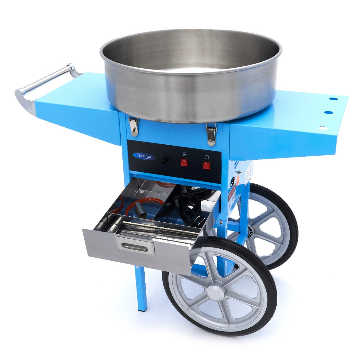 Candy Floss Machine Ø 52cm Blue with Cart