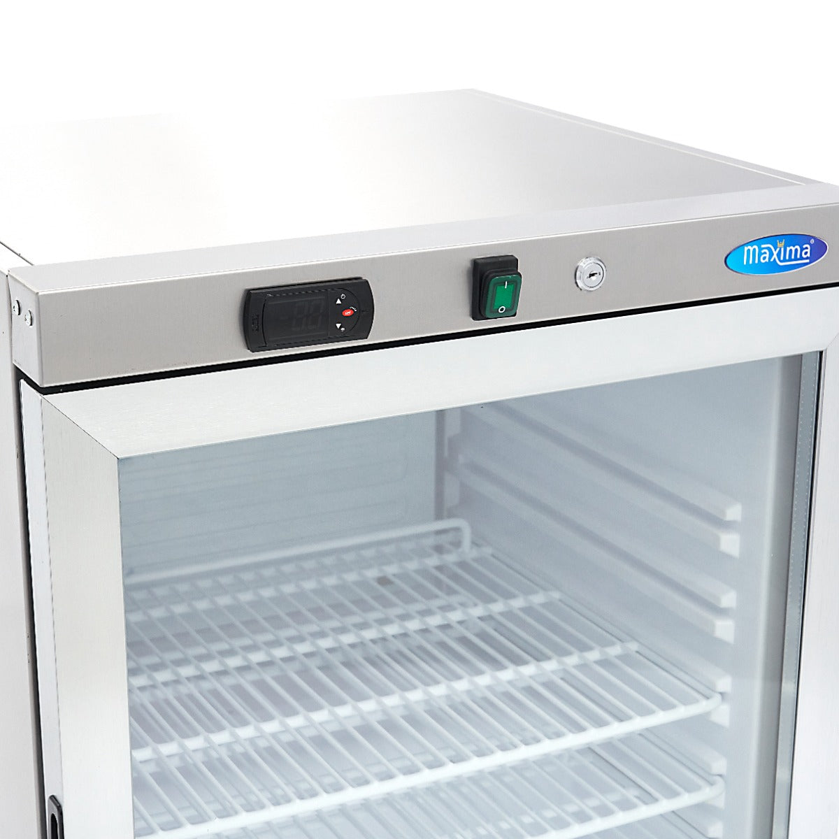 Fridge - 200L - Stainless Steel - with Glass Door
