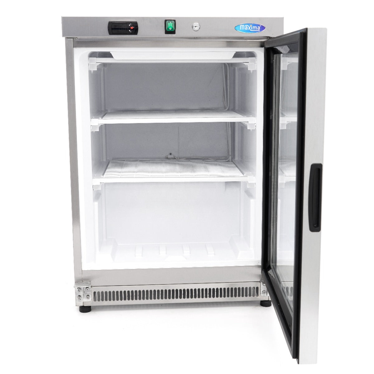 Freezer - 200L - Stainless Steel - with Glass Door