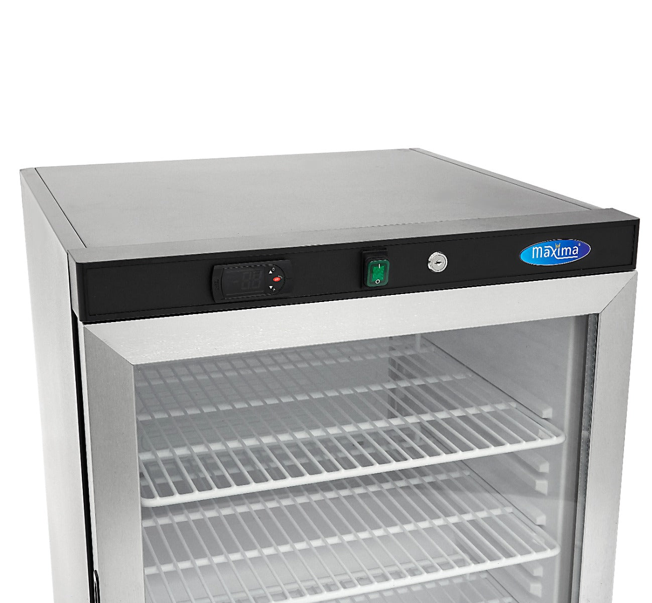 Fridge - 200L - Black - with Glass Door
