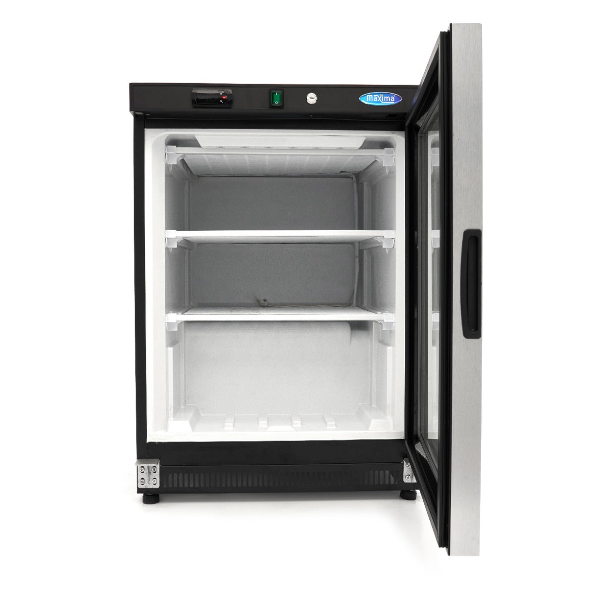 Freezer - 200L - Black - with Glass Door