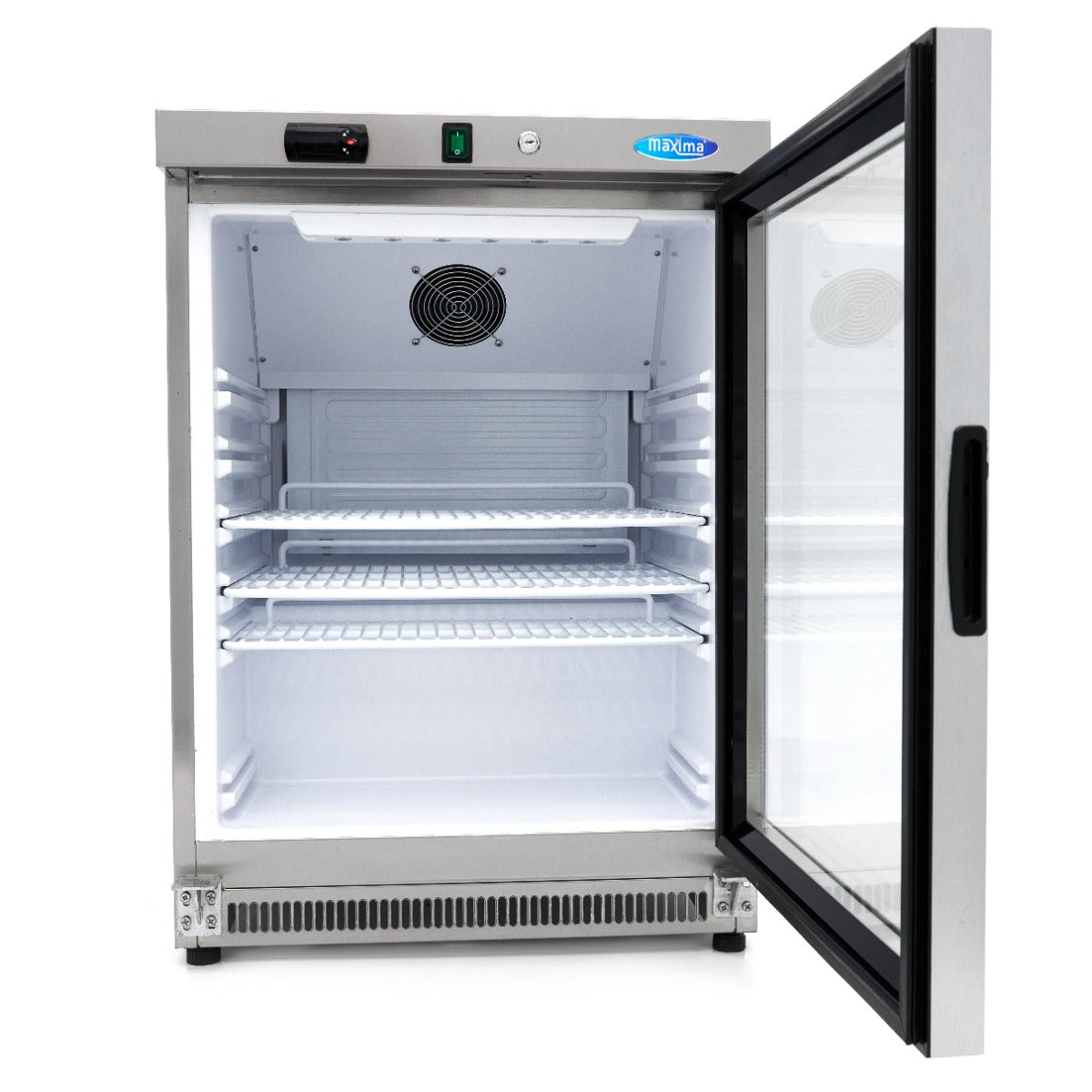 Fridge - 200L - Stainless Steel - with Glass Door