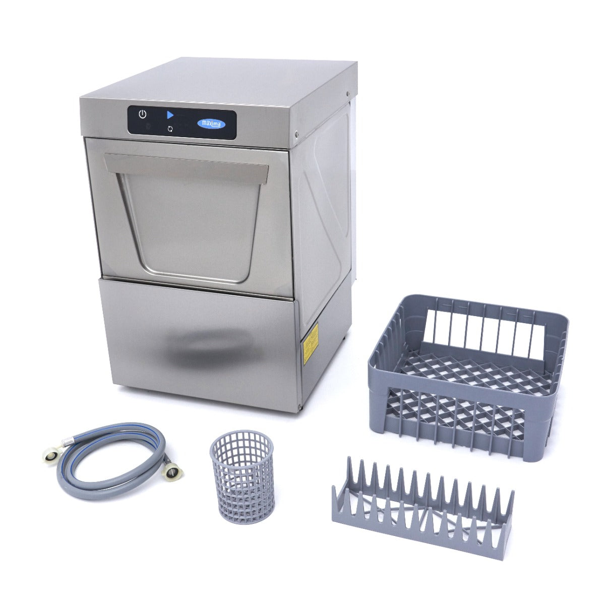Glass Washer - 35 x 35cm - with Rinse Aid Pump - Digital Display - 230V