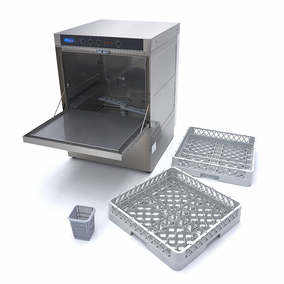 Undercounter Dishwasher - 50 x 50cm - with Drain, Rinse Aid and Soap Pumps - 400V