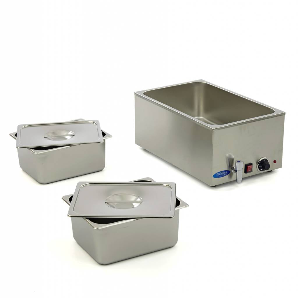 Bain Marie - with Tap - incl 2 x 1/2 GN Set - Electric