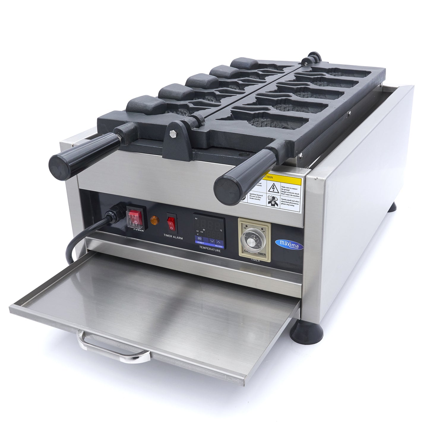 waffle-maker---5-taiyaki-/-fish-shapes---rotatable---digital