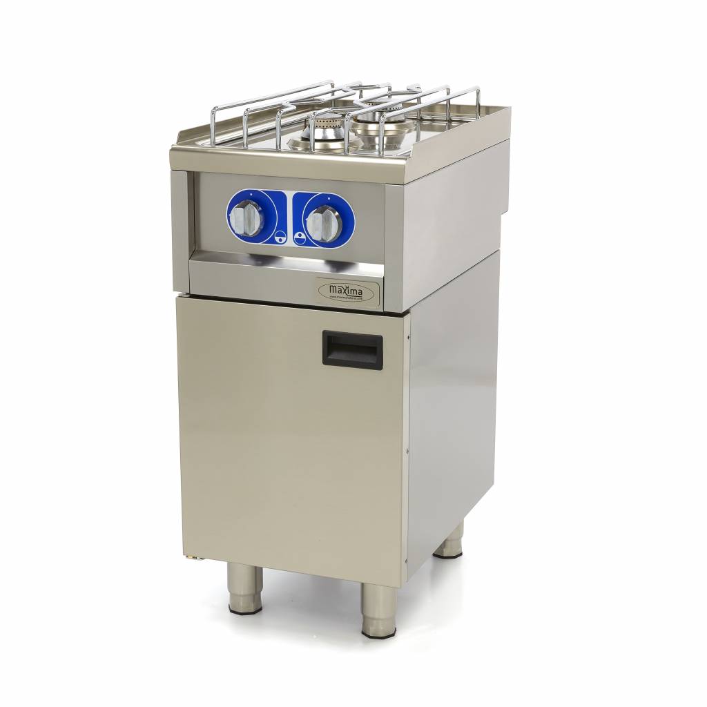 Commercial Grade Cooker - 2 Burners - Single Unit - 60cm Deep - Gas