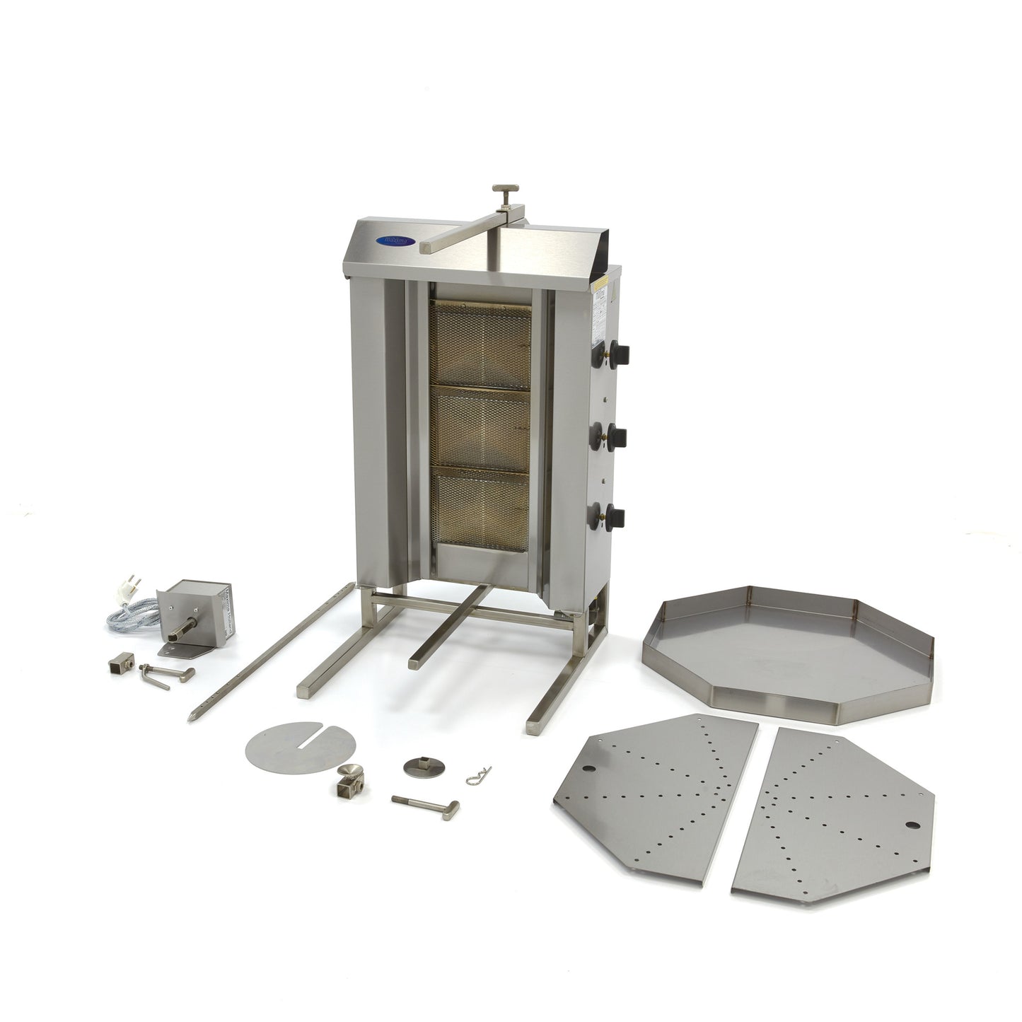 Kebab Grill - 3 Burners - 30kg Meat - Gas