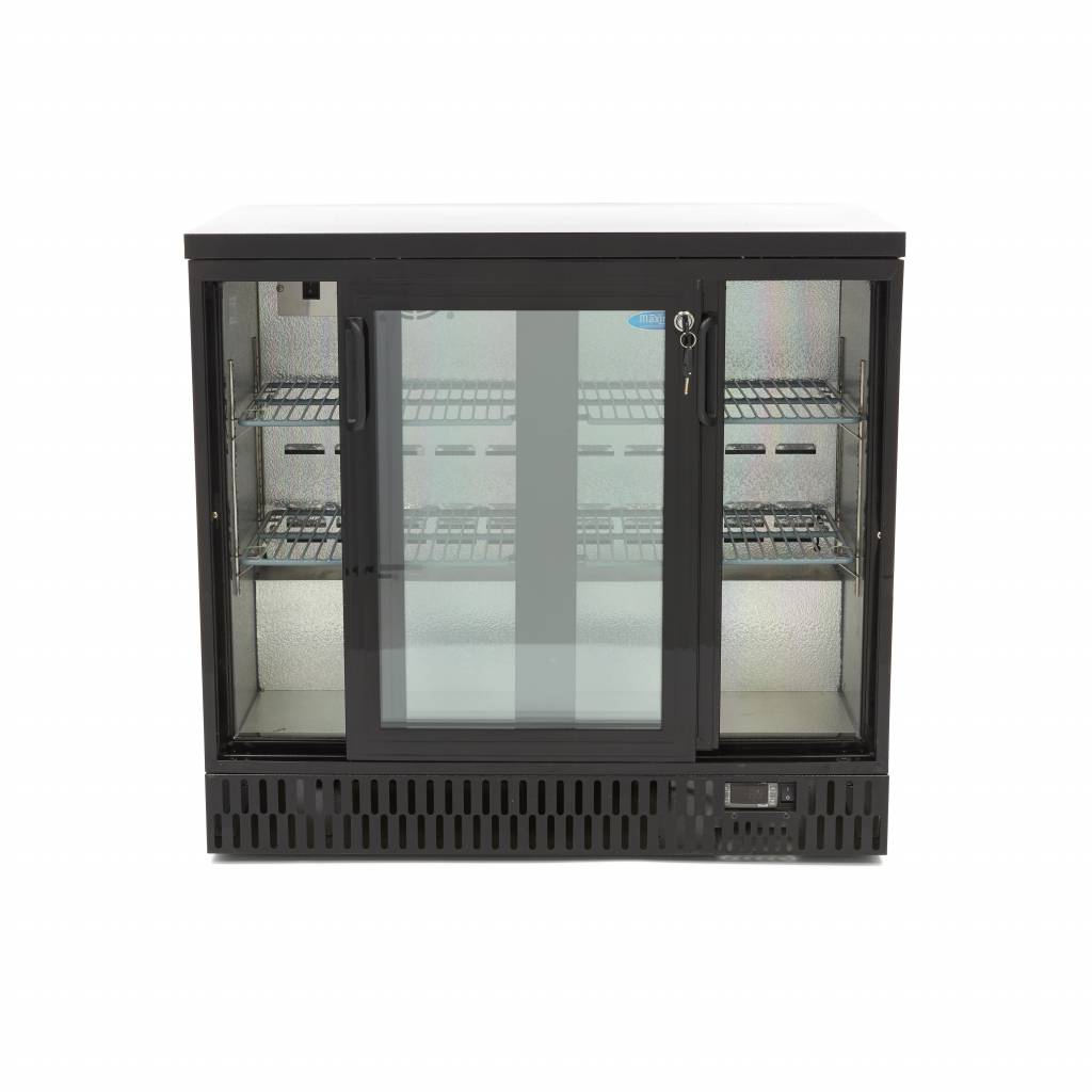 Drinks Fridge - 2 Sliding Doors - 4 Adjustable Shelves