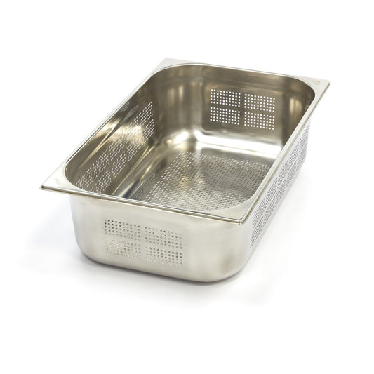 Gastronorm Container - 1/1 GN - 15cm Deep - Stainless Steel - Perforated