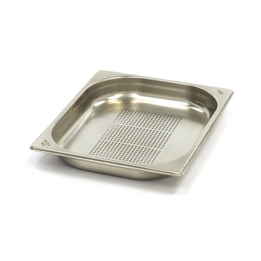 Gastronorm Container - 1/2 GN - 4cm Deep - Stainless Steel - Perforated