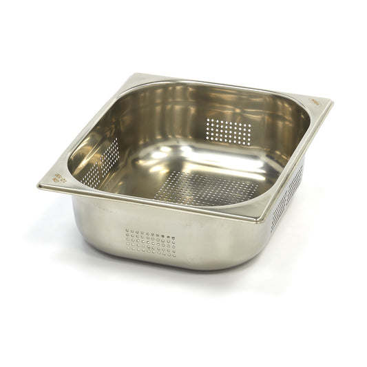 Gastronorm Container - 1/2 GN - 10cm Deep - Stainless Steel - Perforated