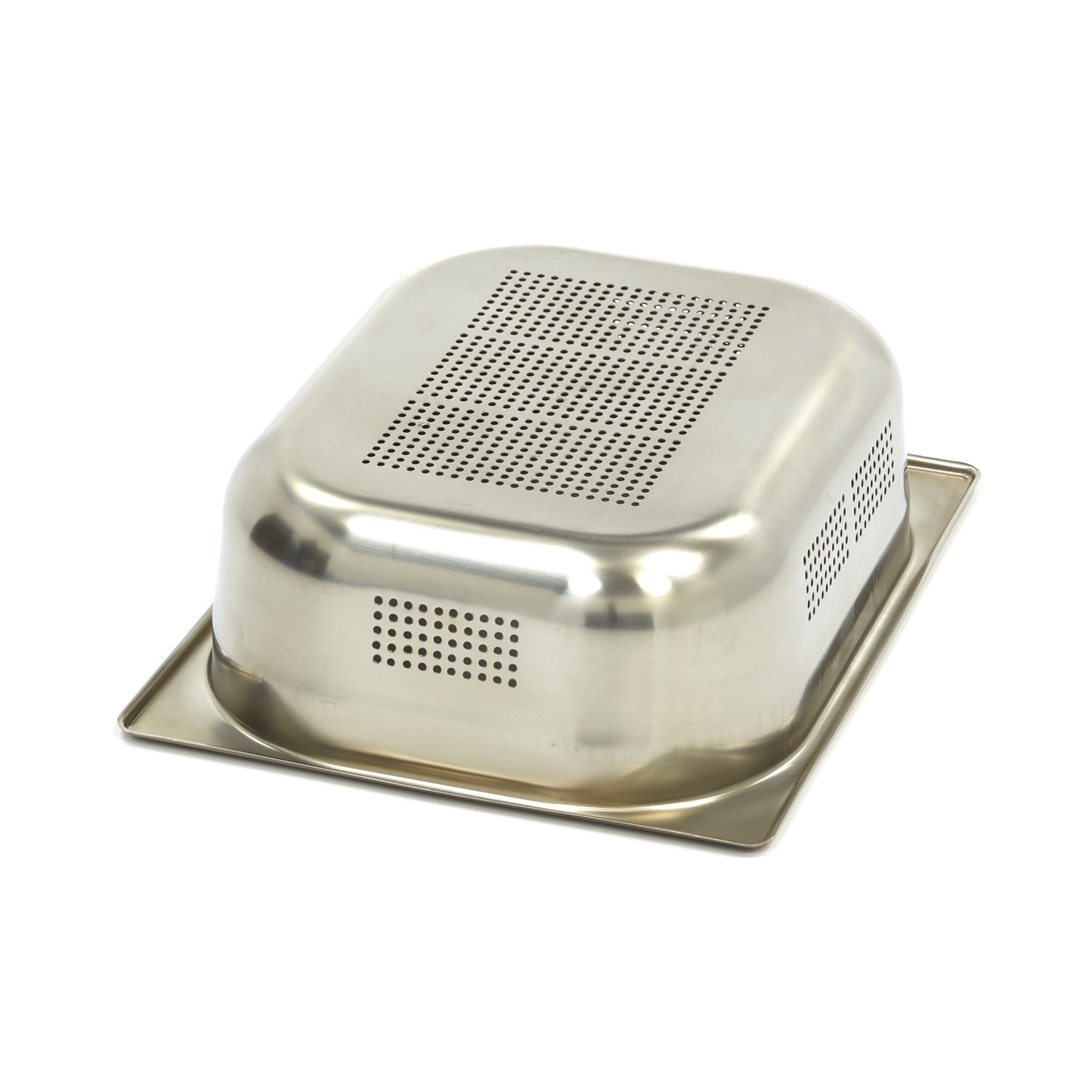 Gastronorm Container - 1/2 GN - 10cm Deep - Stainless Steel - Perforated