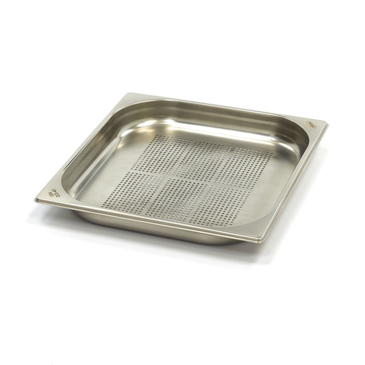 Gastronorm Container - 2/3 GN - 4cm Deep - Stainless Steel - Perforated