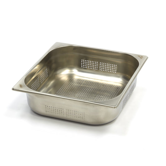 Gastronorm Container - 2/3 GN - 10cm Deep - Stainless Steel - Perforated