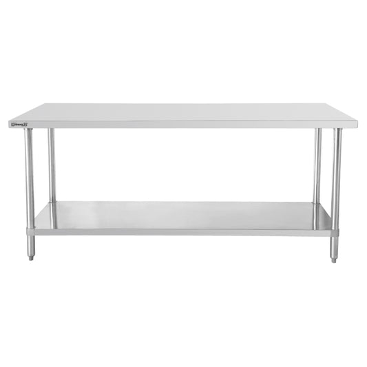 Workbench stainless steel 700 with shelf 1200 mm - C7TTE120