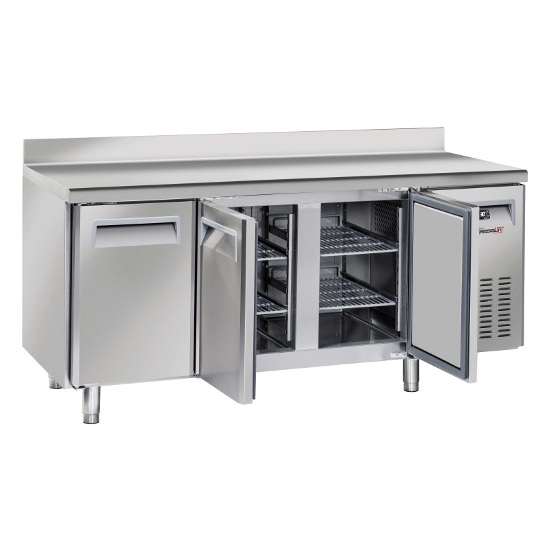 Refrigerated counter with backsplash 3 doors - CTARD3P