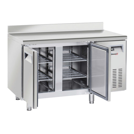 Negative refrigerated counter with backsplash 2 doors - CTARND2P