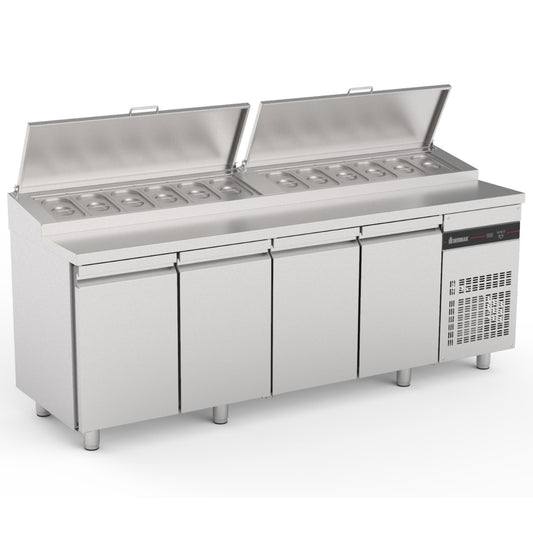 four-hinged-door-gastronorm-prep-counter-with-raised-collar